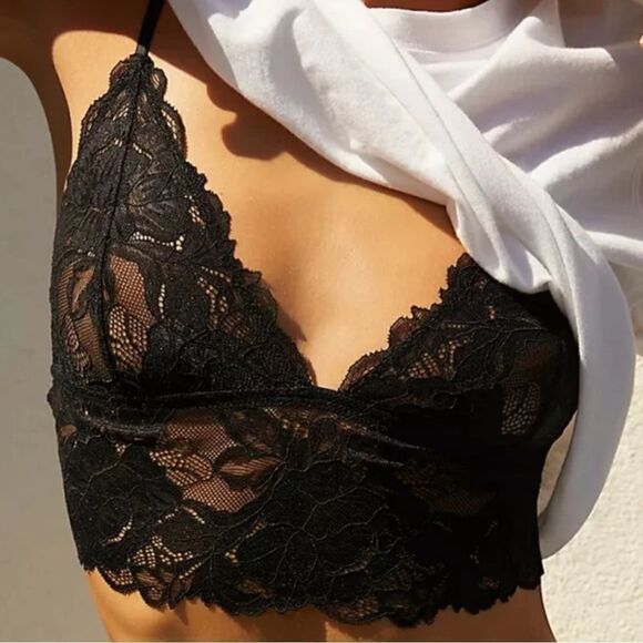 NWT 2 Pack Intimately Free People Lace Longline Bralette Medium - Picture 8 of 8